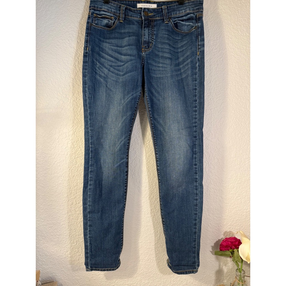 Eunina Classic Skinny Jeans Womens 9 Medium Wash Mid Rise Denim 9393 Blue